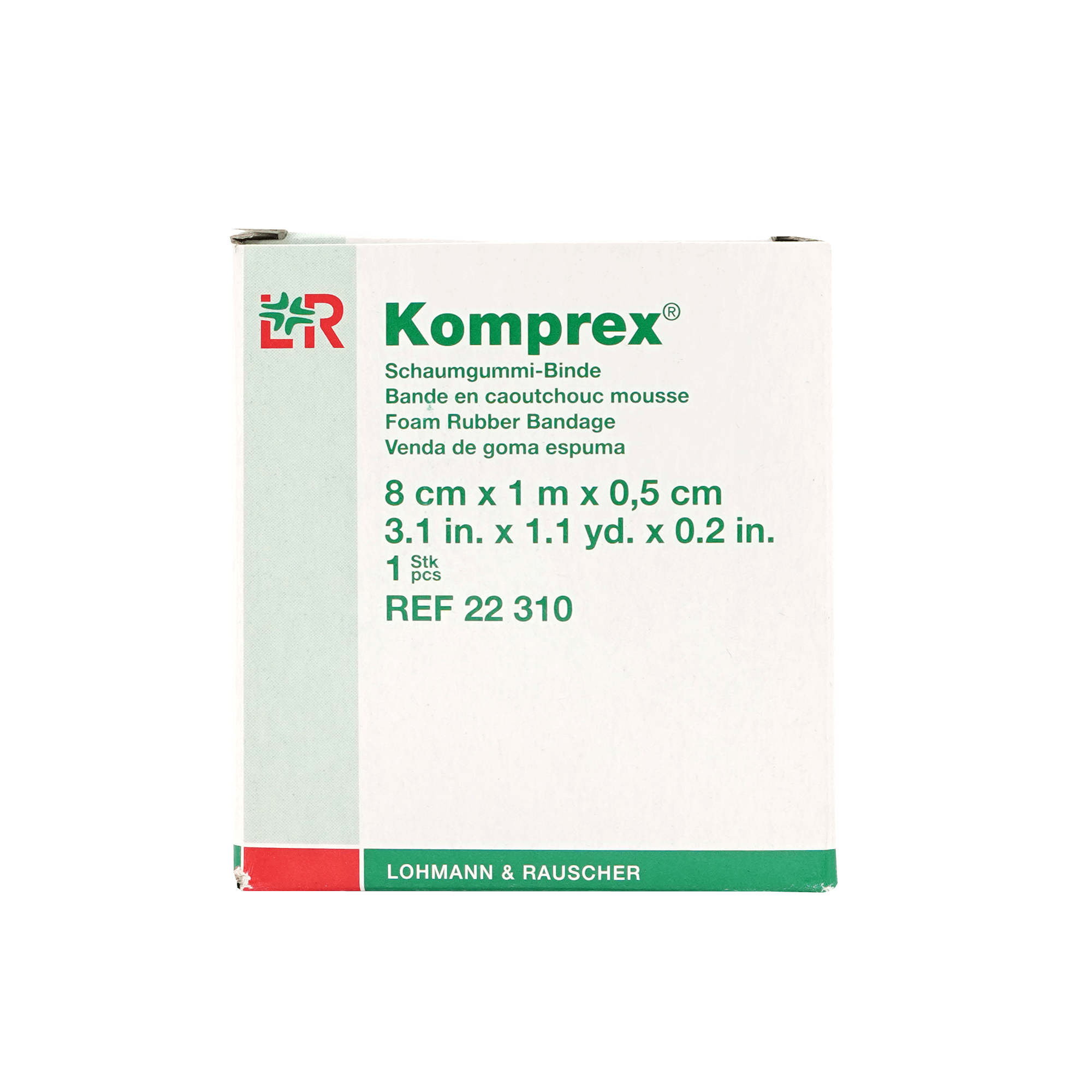 KOMPREX Schaumgummi Binde 8 cmx1 m Stärke 0,5 cm