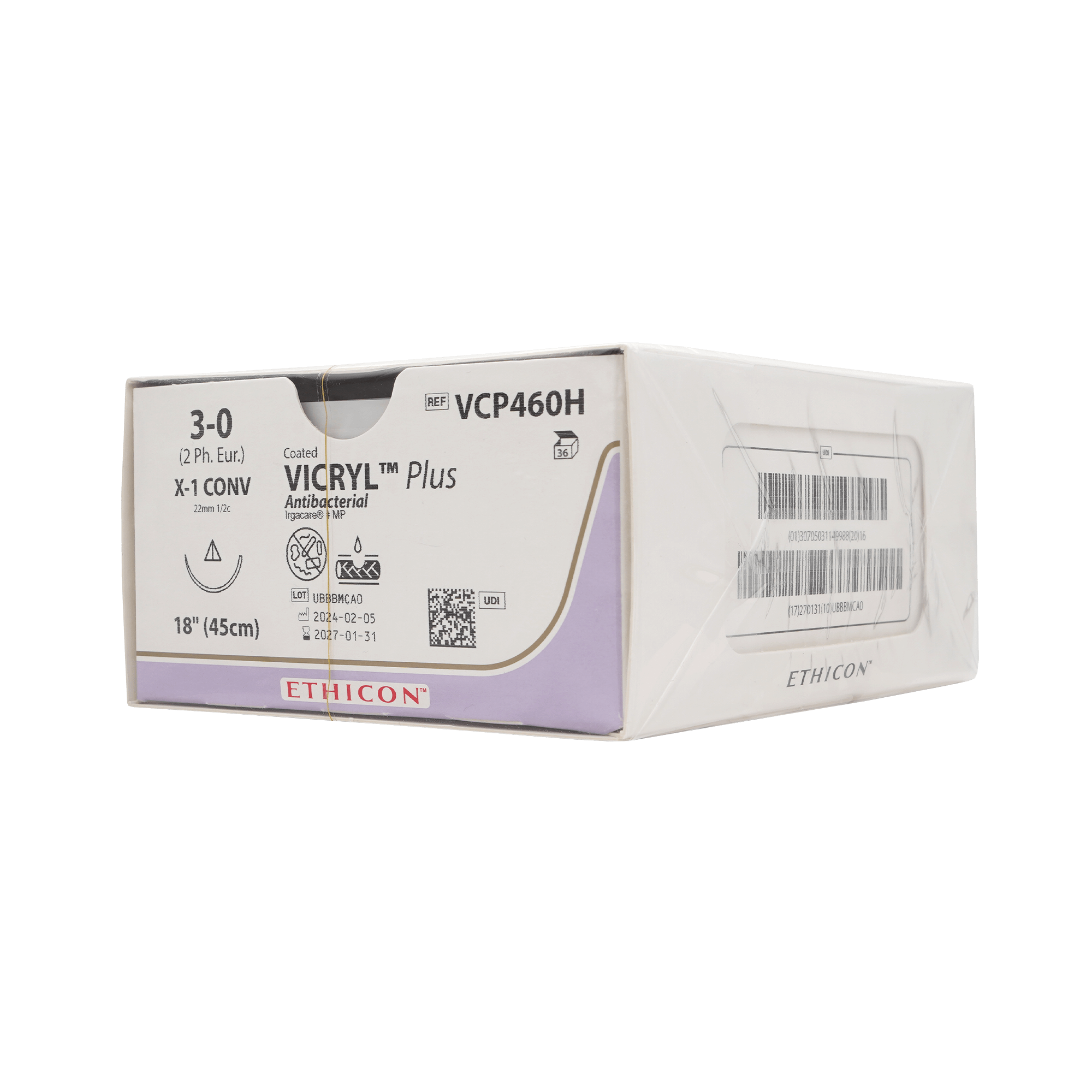 VICRYL PLUS VIOL GEFL - 3-0; X1; 0.45 (VE 36)  