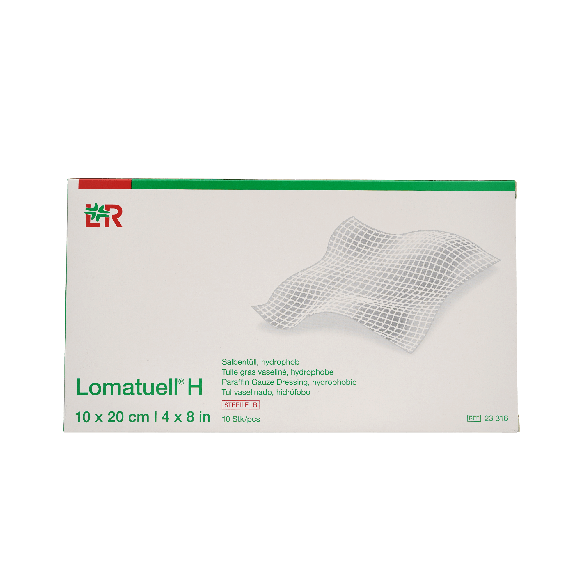 LOMATUELL H Salbentüll 10x20 cm steril