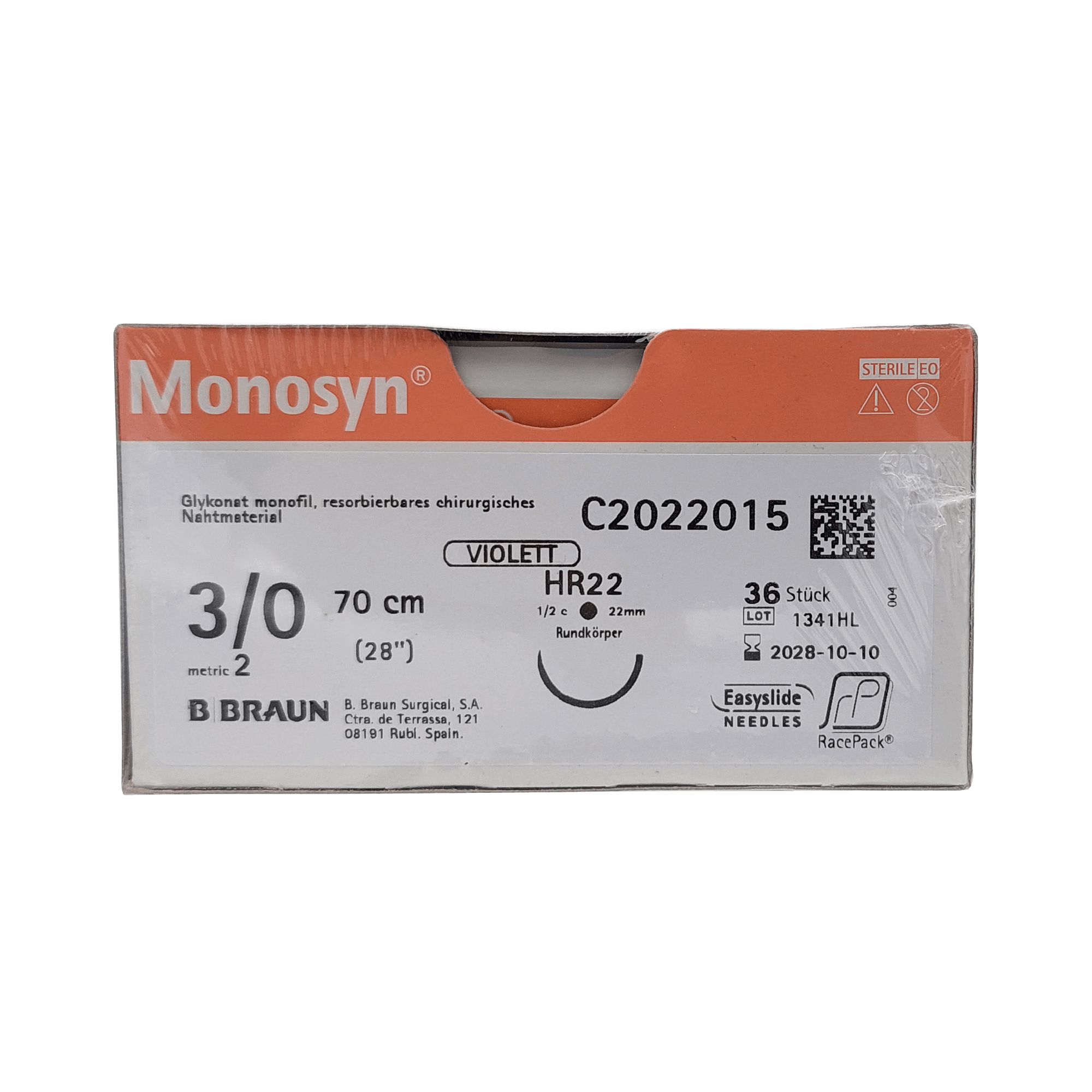 MONOSYN VIOL. 3/0 (2) 70CM HR22 RCP