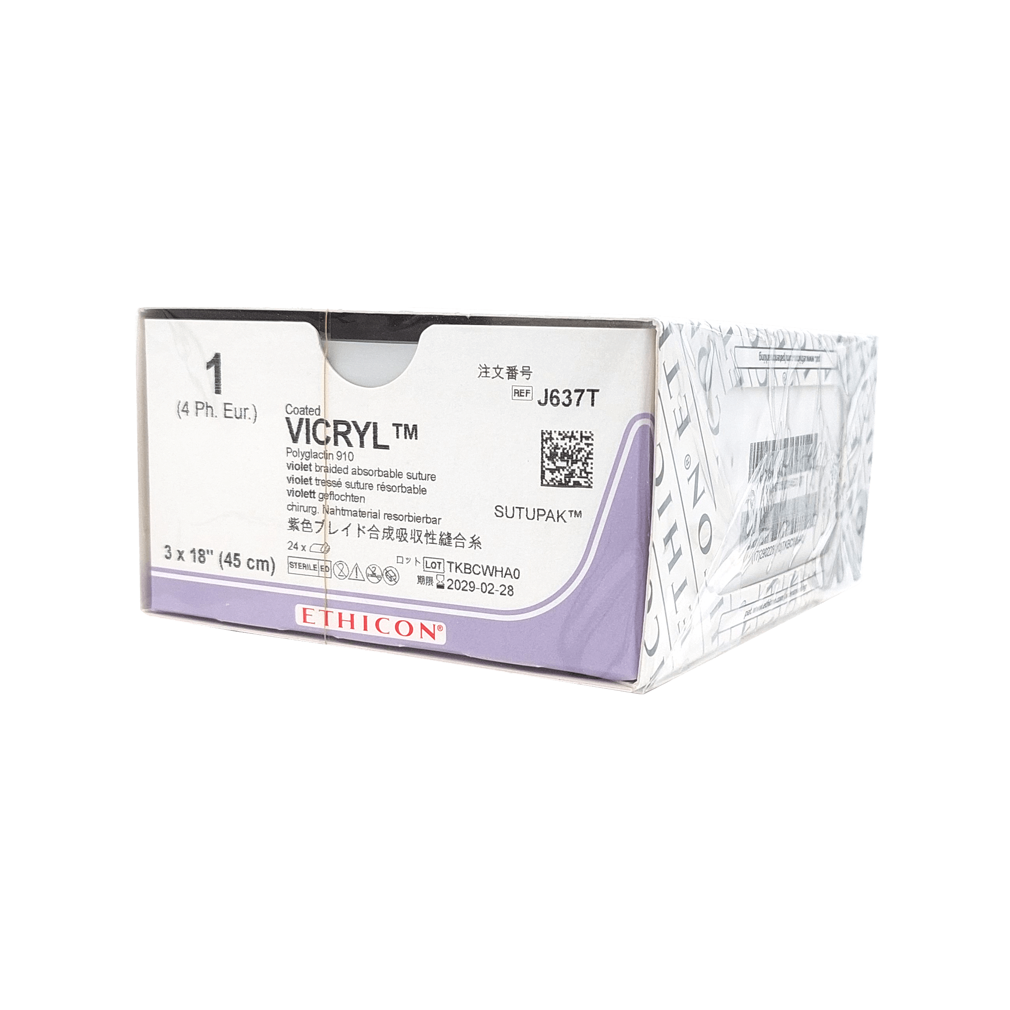 VICRYL VIOL GEFL - 1; 3*0.45 (VE 24)  